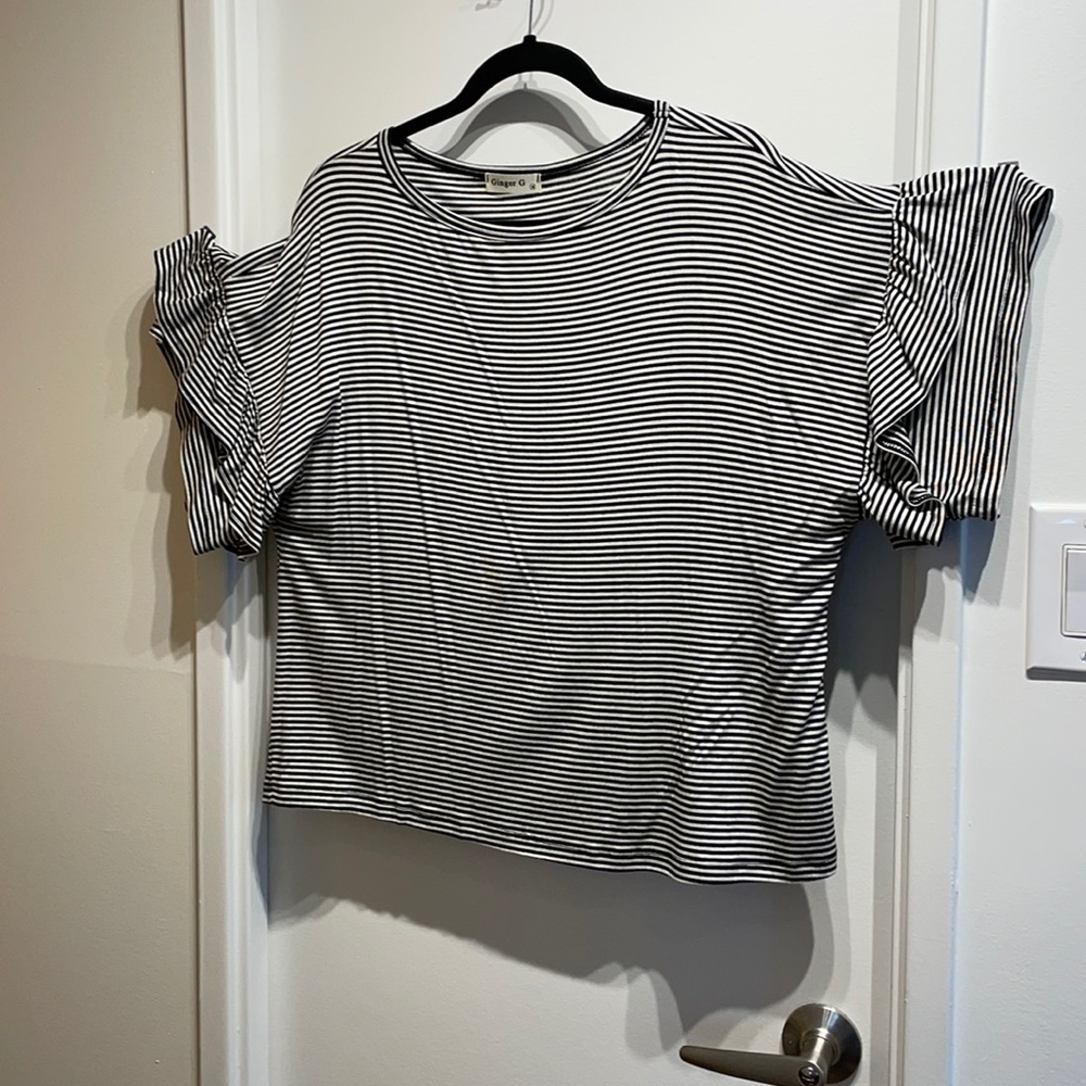 Black & White striped T-shirt. $10